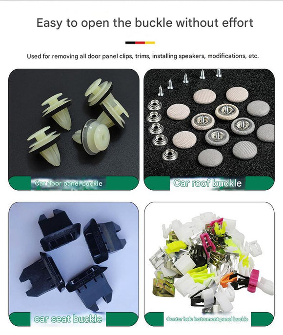 Professional 5-Piece Automotive Trim & Clip Removal Tool Set - High-Carbon Steel Pry Tools(black and green)