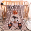 Ultra-Soft Kids Plush Fleece Blanket - Cozy Cartoon Animal Throw for All Seasons (Owl)-2