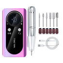 Purple Professional Rechargeable Nail Drill Machine - 45000RPM Portable E-File Kit for Acrylic, Gel, Polishing & Manicure-1