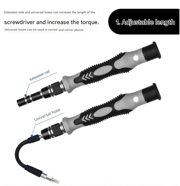 Red and Black Professional 115-in-1 Precision Screwdriver Set - Magnetic Repair Tool Kit for PC, Laptop, Phone & Electronics