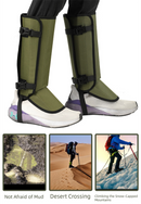 Camouflage khaki Outdoor Waterproof Leg Gaiters - Anti-Snake Bite & Scratch Protection Boot Covers - Breathable Nylon Oxford Leg Guards for Hiking Camping-6