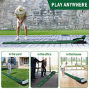 Indoor Golf Putting Mat with Automatic Ball Return System 2.6m Practice Green with Alignment Guides for Home and Office Training-2