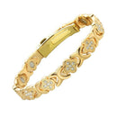 3-Pack 13cm Clover Magnetic Bracelet Set – Rose Gold/Gold/Silver Tone,Crystal Inlay for Women-3