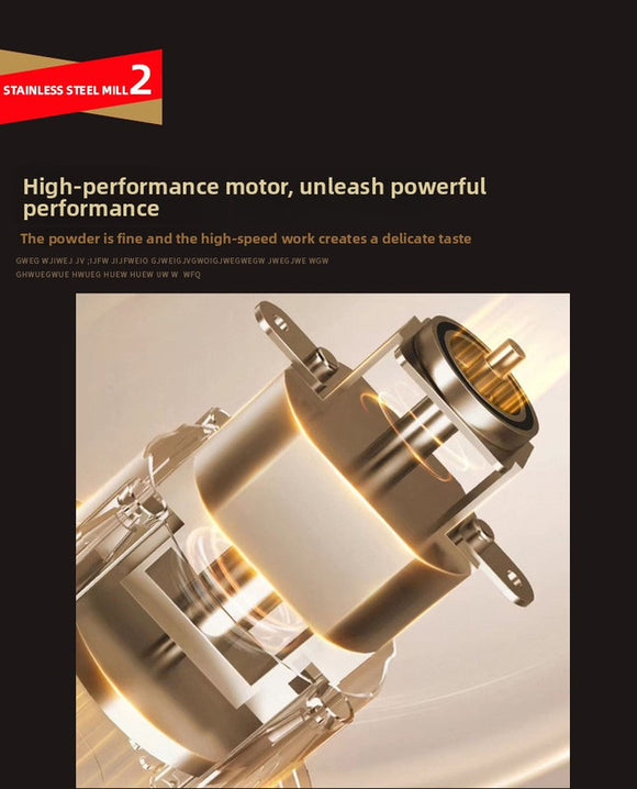 500g Large-Capacity Electric Grinder and Pulverizer with 5 Set Blades - Multi-Function 300W Kitchen Mill for Grains, Spices, Coffee Beans