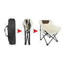 White Outdoor Folding Camping Chair – Portable Lounge Chair, Lightweight Beach Chair, Fishing Stool, and Picnic Seat, Perfect for Outdoor Adventures-6