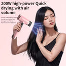 Gray wireless Hair Dryer with Cold & Hot Air, Portable Large-Capacity Rechargeable Ionic Dryer, Fast-Drying, Lightweight and Compact for Home and Travel-3