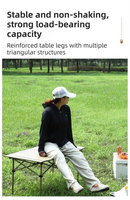 36CM Black Portable Folding Camping Chair with Storage Bag & Pocket - Heavy-Duty Carbon Steel Picnic Chair-5