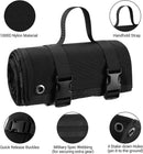200x75CM Black Outdoor Tactical Roll-Up Shooting Mat - MOLLE Webbing & Stake Down Eyelets - Portable Waterproof Ground Pad for Field Training, Camping & Picnic-2