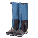 Blue Breathable Nylon Waterproof Hiking Leg Gaiters and Snow Boot Gaiters (Fleece Lining) - Unisex Adjustable Sand & Mud Protection for Mountaineering & Desert Trekking, M Size-1