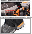 Orange Breathable Nylon Waterproof Hiking Leg Gaiters and Snow Boot Gaiters (Fleece Lining) - Unisex Adjustable Sand & Mud Protection for Mountaineering & Desert Trekking, XL Size-6