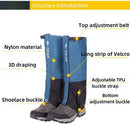 Green Breathable Nylon Waterproof Hiking Leg Gaiters and Snow Boot Gaiters (Fleece Lining) - Unisex Adjustable Sand & Mud Protection for Mountaineering & Desert Trekking, XL Size-4