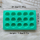 2PCS Green 3D Rose Shaped Silicone Baking Mold (15 Cavity) - Non-Stick Cake Chocolates & Jelly Pan - Durable Flexible Easy Release for Holiday Desserts-3