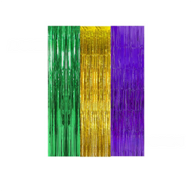 5-piece Silvery Laser Tinsel Foil Fringe Curtain - 1*1m Metallic Party Streamer Backdrop for Birthday, Wedding, Christmas, New Year & Event Decoration - Shimmering Photo Booth & Doorway Prop - 0