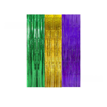 5-piece Light Blue Laser Tinsel Foil Fringe Curtain - 1*1m Metallic Party Streamer Backdrop for Birthday, Wedding, Christmas, New Year & Event Decoration - Shimmering Photo Booth & Doorway Prop - 0