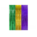 5-piece Red Laser Tinsel Foil Fringe Curtain - 1*1m Metallic Party Streamer Backdrop for Birthday, Wedding, Christmas, New Year & Event Decoration - Shimmering Photo Booth & Doorway Prop-2