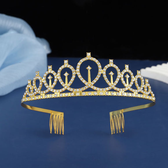 2-piece Golden Birthday Girl Tiara and Sash Set - Elegant Rhinestone Alloy Crown with , Glitter "BIRTHDAY GIRL" Sash & Safety Pin - Perfect Princess Party Accessory for Women and Girls