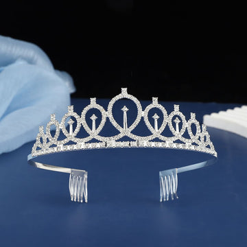 2-piece Silvery and Golden Birthday Girl Tiara and Sash Set - Elegant Rhinestone Alloy Crown with , Glitter "BIRTHDAY GIRL" Sash & Safety Pin - Perfect Princess Party Accessory for Women and Girls - 0