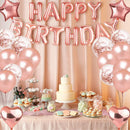Rose Gold 30th Birthday Balloon Decoration Set - Foil Number Balloons, Happy Birthday Letter Banner, Tassel Curtain, Confetti Balloons, Latex Balloons & Tape - Complete Party Decor Kit for 18th, 21st, 30th  Birthdays-5