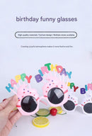 Pink Novelty Birthday Glasses - Fun Cake Design Party Props - Durable Plastic, Comfortable Fit, Unisex - Perfect for Kids and Adults Birthday Celebrations and Photo Booths-2
