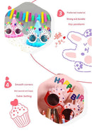 Red Pink Novelty Birthday Glasses - Fun Cake Design Party Props - Durable Plastic, Comfortable Fit, Unisex - Perfect for Kids and Adults Birthday Celebrations and Photo Booths-5