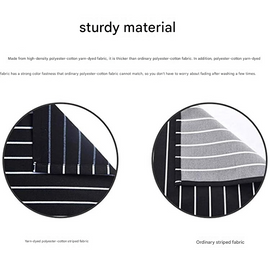 2-Pack Striped Adjustable Apron - Cross-Neck Bib Work Apron for Restaurant Catering Gardening(black thick stripes) - 0