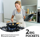 2-Pack Striped Adjustable Apron - Cross-Neck Bib Work Apron for Restaurant Catering Gardening(black thick stripes)-5