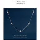 Gold Lucky Four Leaf Clover Necklace Women Delicate Clavicle Chain Sparkling Zirconia Charm Necklace Gift for Her-4