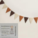 Felt Birthday Banner Set with Interchangeable Numbers 0-9 Pom Pom Garland Pennant Flags Happy Birthday Decoration-2