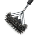 15-Piece Stainless Steel BBQ Griddle Tools and 3-Row Grill Cleaning Wire Brush Set, Portable Outdoor Barbecue Accessories Kit with 4 Spatulas, Tongs, Scraper, Heart / Round Egg Rings, 2 Oil Bottles and Storage Bag-7
