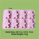 3-Piece Christmas Non-Stick Silicone Baking Mould Set of Santa, Reindeer, Gingerbread Man & Bell Shapes for Chocolate, Candy,  and Mousse Dessert - Easy to Release and Clean, Ideal Making Tools for Christmas in July, Winter Christmas & Secret Santa Gift-3