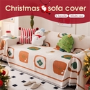 180 x 130 CM Christmas Jacquard Chenille Sofa Cover Throw Blanket with Tassel Fringe (Style 2), Elegant Festive Couch Protector Slipcover for Holiday Home Decor and Multi-Purpose Use-1