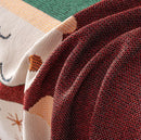 180 x 230 CM Christmas Jacquard Chenille Sofa Cover Throw Blanket with Tassel Fringe (Style 3), Elegant Festive Couch Protector Slipcover for Holiday Home Decor and Multi-Purpose Use-2