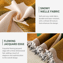 180 x 230 CM Christmas Jacquard Chenille Sofa Cover Throw Blanket with Tassel Fringe (Style 3), Elegant Festive Couch Protector Slipcover for Holiday Home Decor and Multi-Purpose Use-3