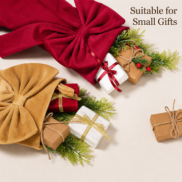 18 Inch Oversized Grey Luxury Velvet Christmas Stocking with Bow & Loop, Fireplace Hanging Gift Bag, Holiday Mantel Decor and Present Holder - 0