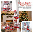Santa Claus Christmas Curtain Tiebacks, Large Plush Doll Holdbacks - Curtain Festival Charm for Christmas in July, Winter Christmas, Yulefest, Secret Santa Gift-3