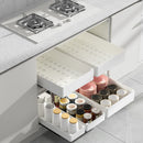69CM White Extended Pull Out Cabinet Organizer (Medium Tray 38 x 18 x 6.5cm) - Slide Out Drawer Shelves & Base Cabinet Storage Trays for Kitchen Spices, Bowls, and Cookware-3