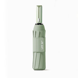 Automatic Folding Umbrella (Gray-green)- 105 cm Large Canopy, UPF 50+ Sun and Rain Umbrella with 10-Rib Frame, Auto Open Close Handle for Travel and Daily Commute