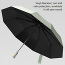 Automatic Folding Umbrella (White)- 105 cm Large Canopy, UPF 50+ Sun and Rain Umbrella with 10-Rib Frame, Auto Open Close Handle for Travel and Daily Commute-4