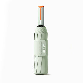 Automatic Folding Umbrella (Mint Green)- 105 cm Large Canopy, UPF 50+ Sun and Rain Umbrella with 10-Rib Frame, Auto Open Close Handle for Travel and Daily Commute