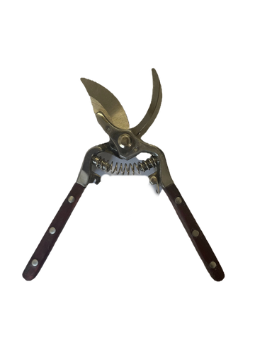 Curved Pruning Shears | Wood & Metal Handle - 0