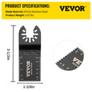 VEVOR 100PCS Oscillating Saw Blades, Quick Release Multitool Blades Kit, HCS Tool Blades for Wood Plastic, Compatible with Dewalt Dremel Fein Worx Bosch Makita Milwaukee-7