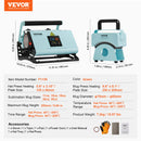 VEVOR 2 in 1 Tumbler and Hat Heat Press Machine Heat Machine for Caps Hats Mugs-7