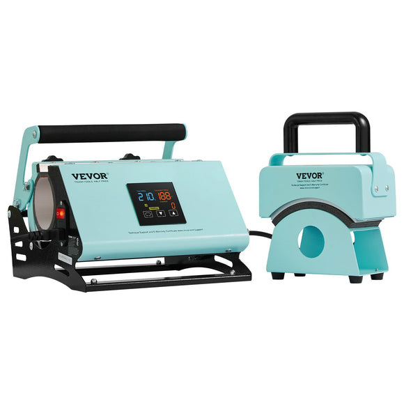 VEVOR 2 in 1 Tumbler and Hat Heat Press Machine Heat Machine for Caps Hats Mugs