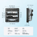 Shutter Exhaust Fan, 305 mm /12 inch with Temperature Humidity Controller, EC-motor, 904 CFM, Variable Speed Adjustable Wall Mount Attic Fan, Ventilation and Cooling for Greenhouses, Garages, Sheds-7