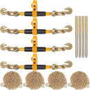 Ratchet Chain Binder 3/8"-1/2" Load Binders 12000 lbs w/ G80 Chains 4 Pcs-9