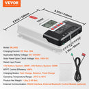 VEVOR 20A MPPT Solar Charge Controller, Auto DC Input, Solar Panel Regulator Charger with LCD Display Temperature Sensor Cable, for Sealed(AGM), Gel, Flooded and Lithium Battery Charging-7