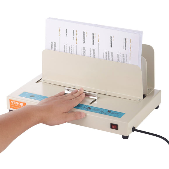 VEVOR Thermal Binding Machine, 500 Sheets Capacity Book Binding Machine, Thermal Book Binder 50mm Binding Thickness A3(Short Edge)/A4/A5 Document, with Infrared Optical Detection