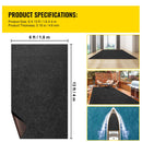 Bass Boat Carpet Cutpile Marine Carpet 6 x 13 ft Charcoal Black In/Outdoor-7