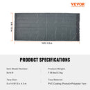 VEVOR Dump Truck Mesh Tarp, 5 x 14 ft, PVC Coated Black Heavy Duty Cover with 5.5" 18oz Double Pocket, Brass Grommets, Reinforced Double Needle Stitch Webbing Fits Manual or Electric Dump Truck System-7