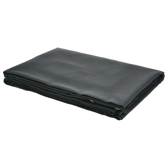 VEVOR Dump Truck Mesh Tarp, 5 x 14 ft, PVC Coated Black Heavy Duty Cover with 5.5" 18oz Double Pocket, Brass Grommets, Reinforced Double Needle Stitch Webbing Fits Manual or Electric Dump Truck System